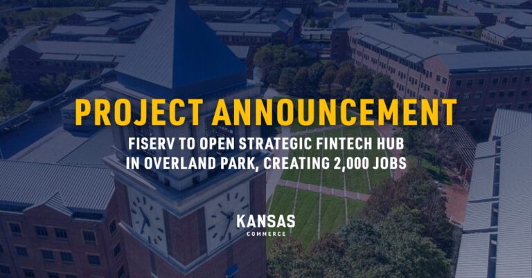 Governor Kelly reveals Fiserv’s plans to establish a strategic fintech center in Kansas, generating 2,000 jobs. Finserv 2.jpg