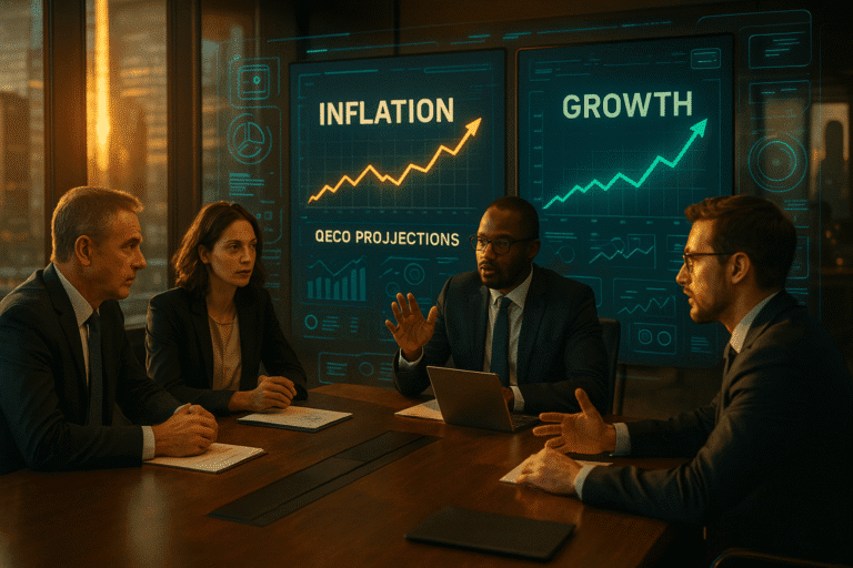 OECD Economic Outlook June 2025: The Fintech Executive’s Strategic Playbook Fintech executives reviewing OECD Economic Outlook data in 2025 to inform strategic planning, product roadmaps, and macroeconomic risk scenarios across global markets.