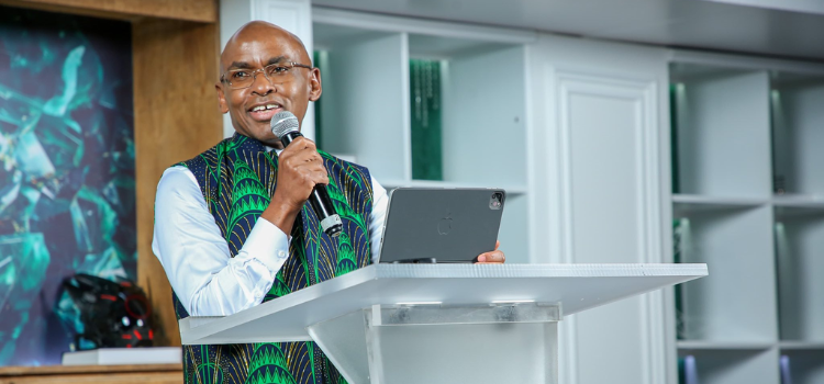 Safaricom enhances M-Pesa to Fintech 2.0, enabling 6,000 transactions every second. Photo of safaricom ceo peter ndegwa addressing a gathering at a past function. photosafaricom.png