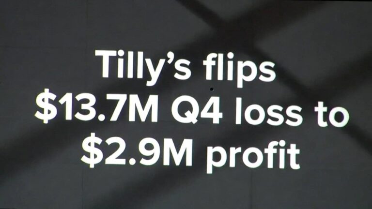 Tilly's Q4 earnings beat showing TLYS stock pop after fiscal 2025 fourth quarter results
